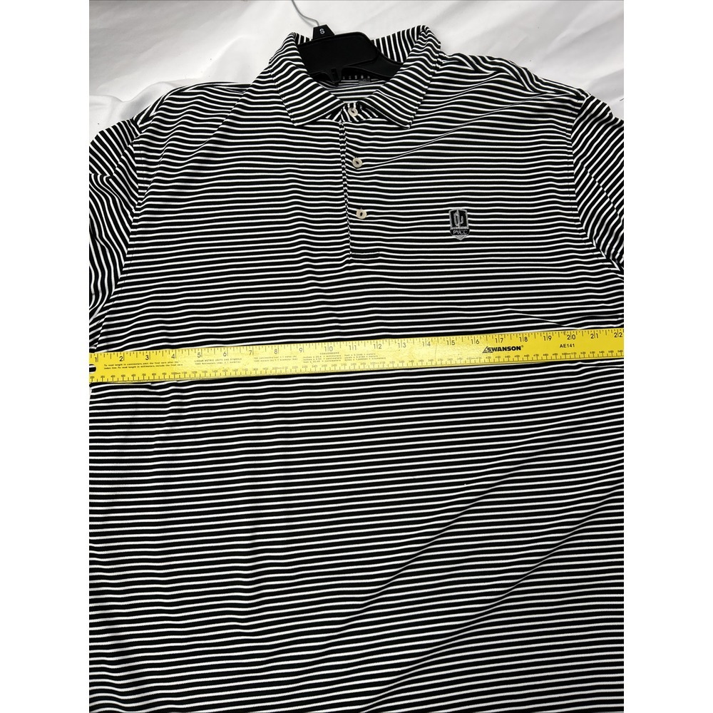 Peter Millar Shirt Mens XL Black White Polo Summer Comfort Striped Stretch - Picture 9 of 11
